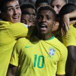 Rodrygo playing for Brazil National Team