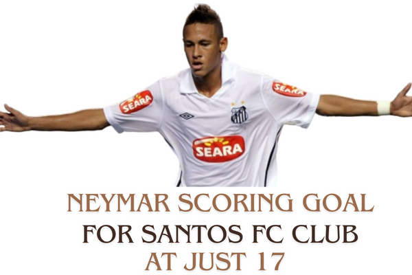 Neymar Jr Xcoring Goal playing Santosh FC